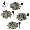 Pure Garden Solar Outdoor LED String Lights, White, 2PK 50-LG10122